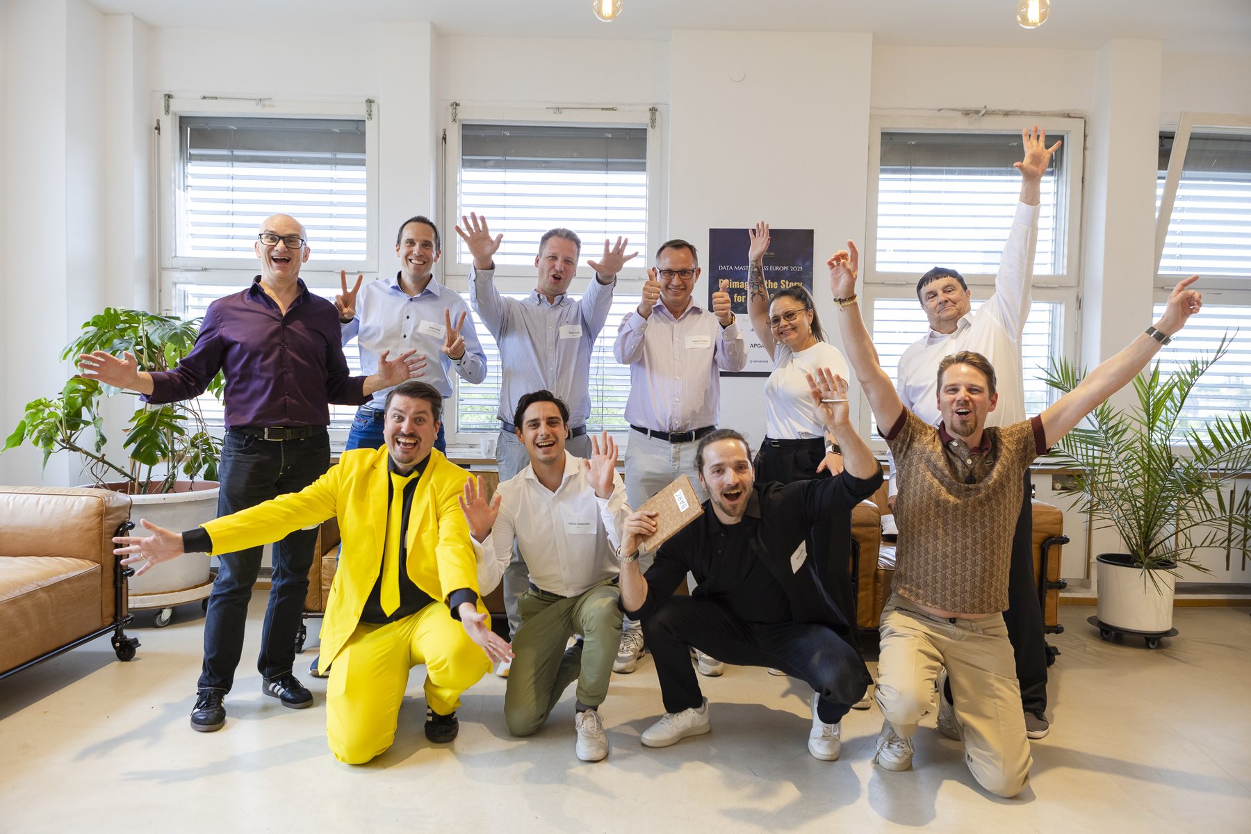 The Data Masterclass team and members after an event